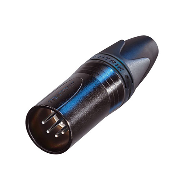 Neutrik NC5MXX-BAG - 5 Pin Black Male Inline XLR with Silver Contacts