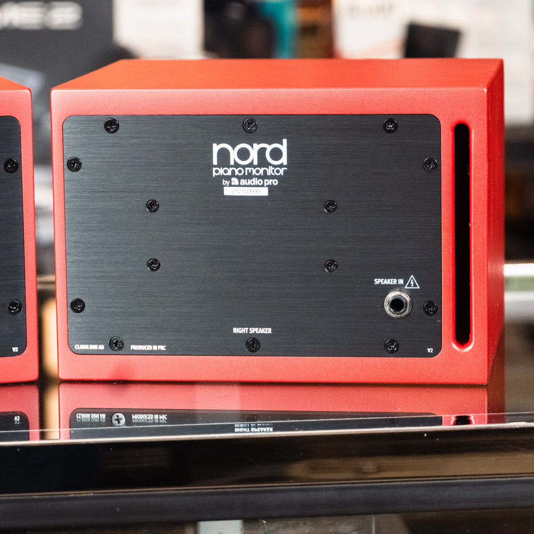 Nord Piano Monitors w/ Mounting Brackets (Pair) - Red (Open Box)