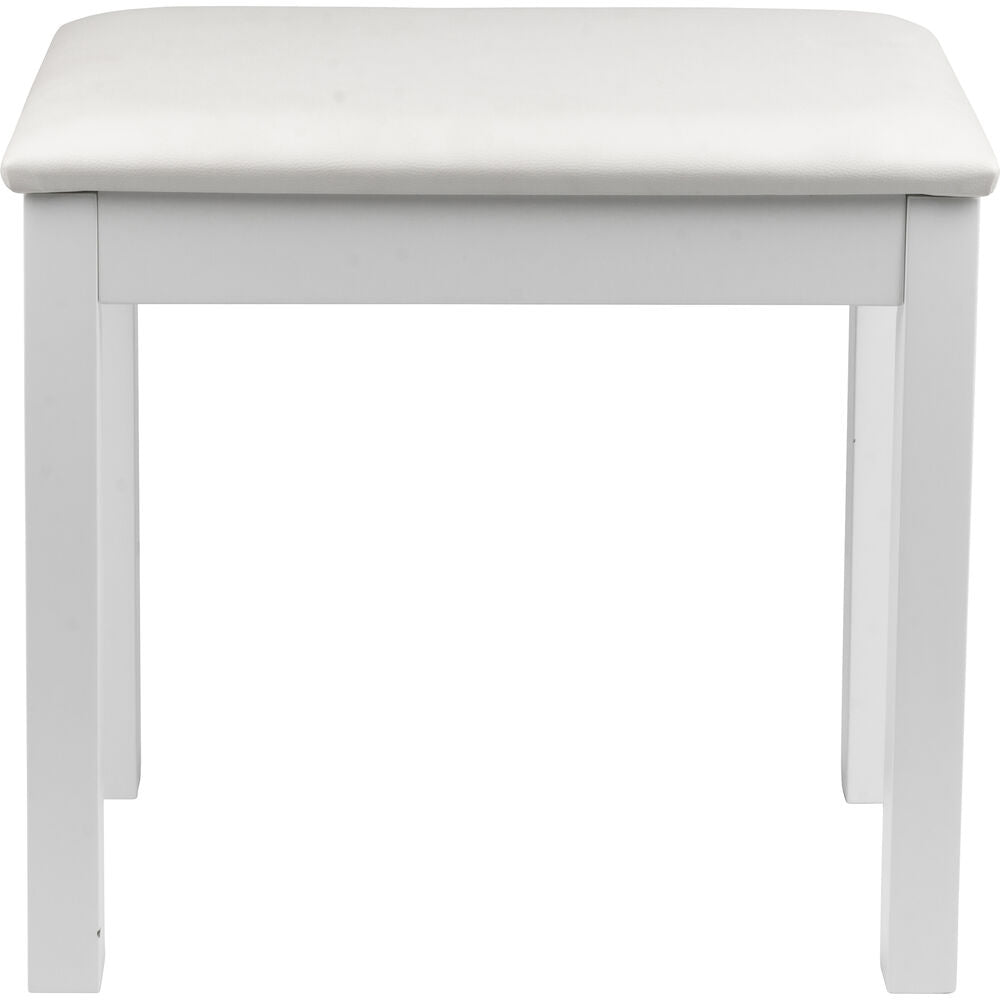 Gator Traditional Wooden Piano Bench - White