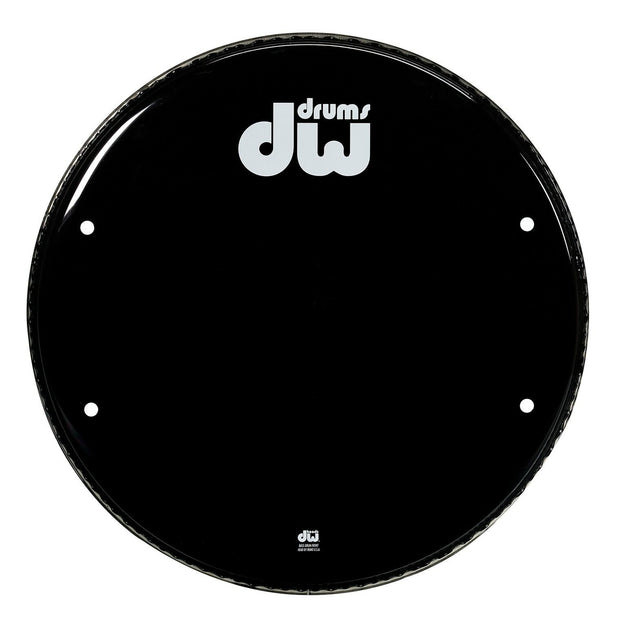 DW DRDHGB22K Gloss Black Bass Drum Head - 22”