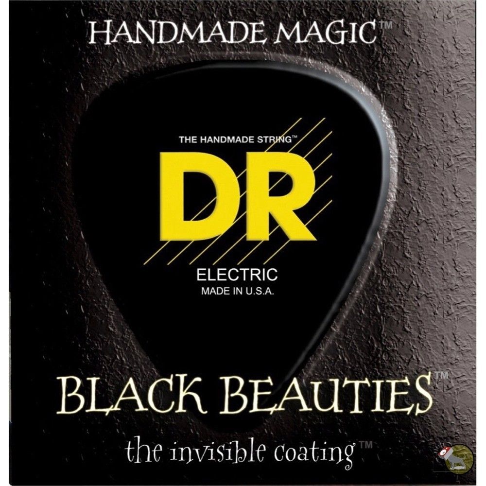 DR Strings BKB6-30 (Medium 6's) - BLACK BEAUTIES  - BLACK Coated Bass: 30, 45, 65, 85, 105, 125