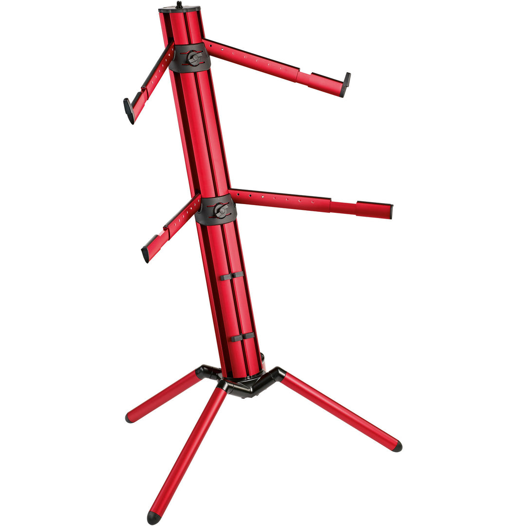 K&M 18860 Spider-Pro Double-Tier Keyboard Stand - Red