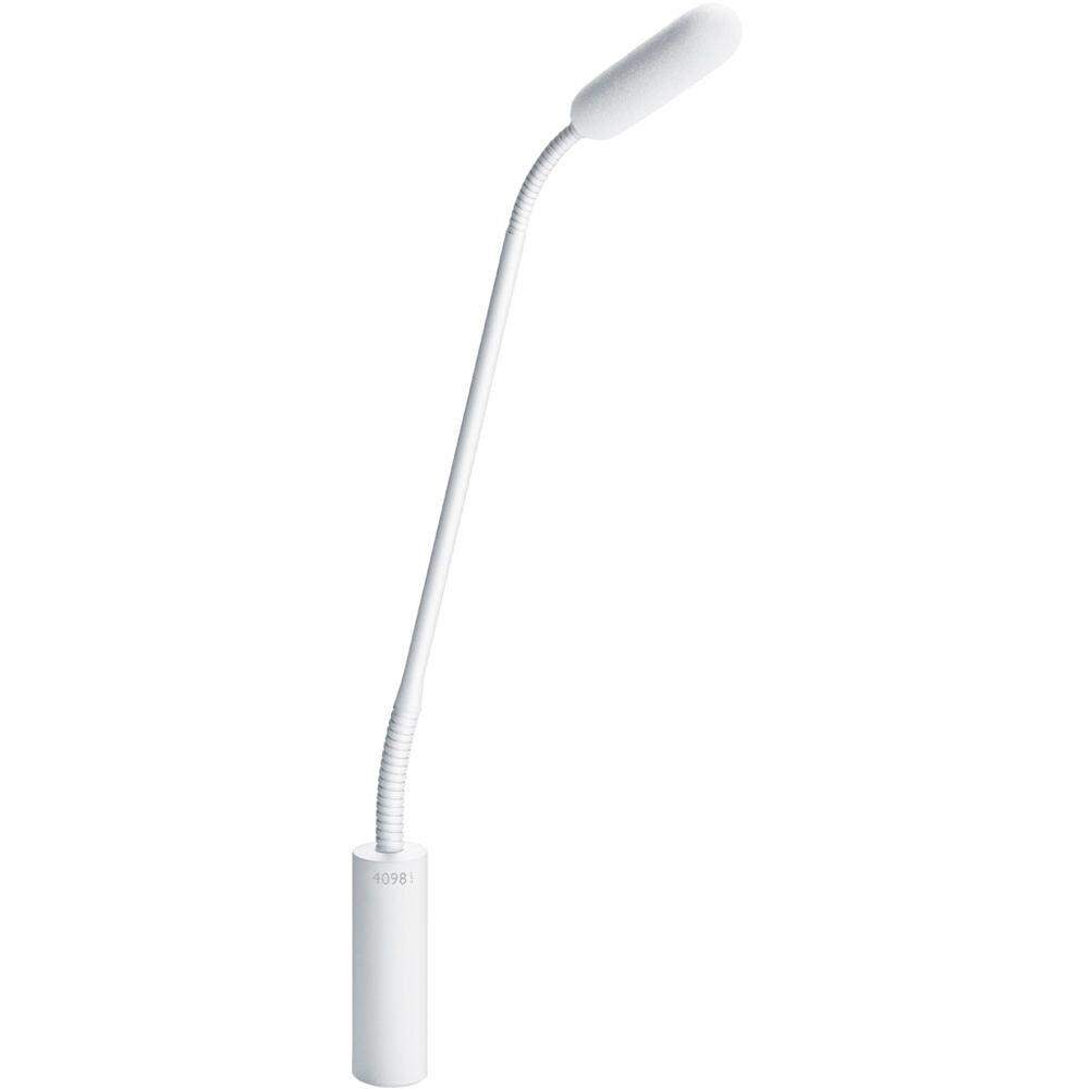 DPA Microphones 4098 CORE Supercardioid Microphone w/ 13” Boom, Top & Bottom Gooseneck and XLR Connector - White