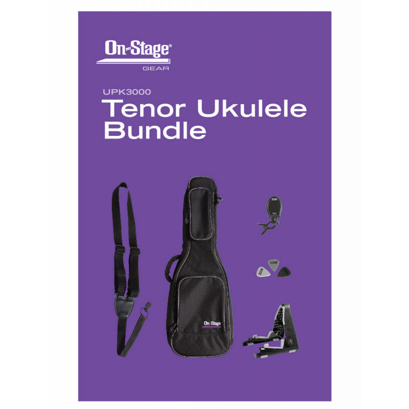 On-Stage UPK3000 Tenor Ukulele Bundle