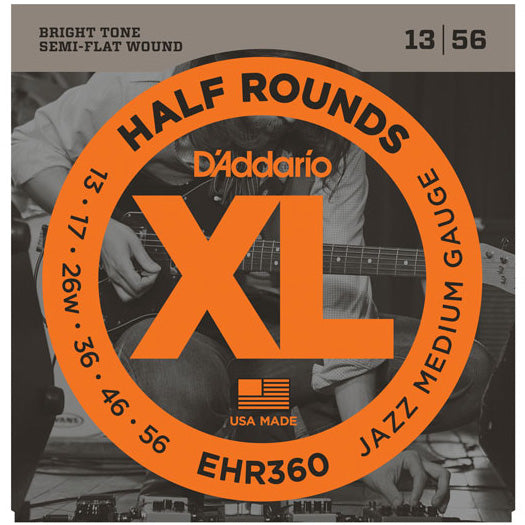D'Addario EHR360 - SET GTR HALF ROUND JAZZ MED