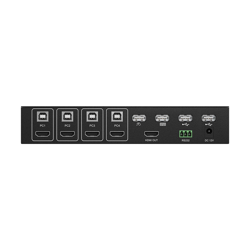 BZBGEAR - 4X1 HDMI Multiviewer with KVM USB2.0 Ports with Support up to 4 Computers