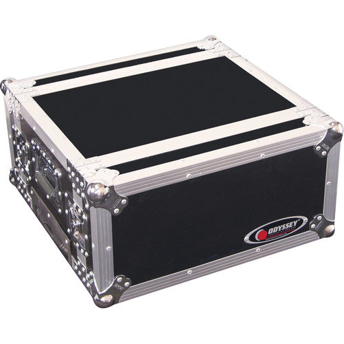Odyssey FZER4HW Flight Zone Rolling Shallow Four Space Special Effects Rack Case