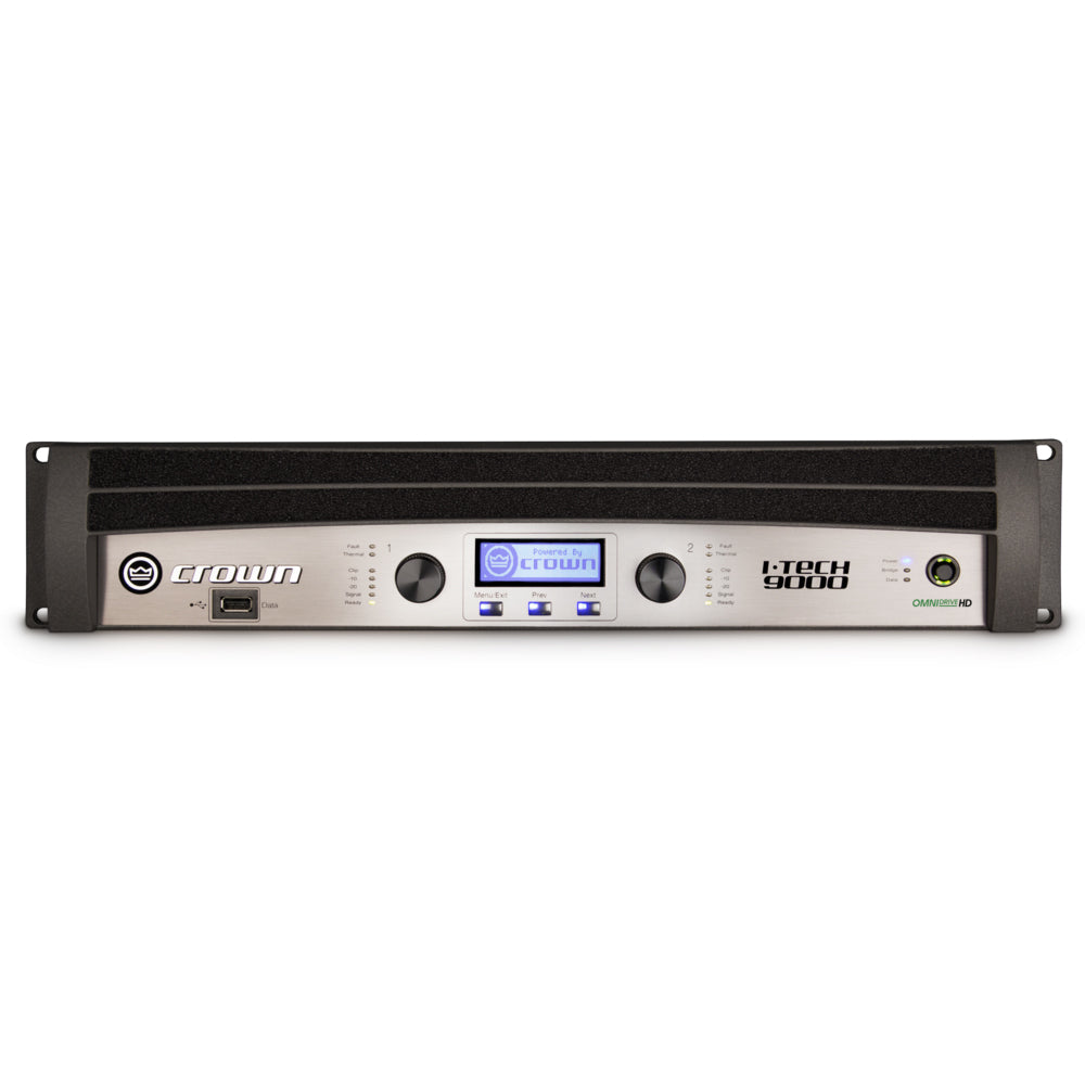 Crown I-Tech 9000HD Two-channel Power Amplifier  2800w / 2ohms ; 3500w / 4ohms ; 1500w / 8ohms with BSS OmnidriveHD + FIR Filters