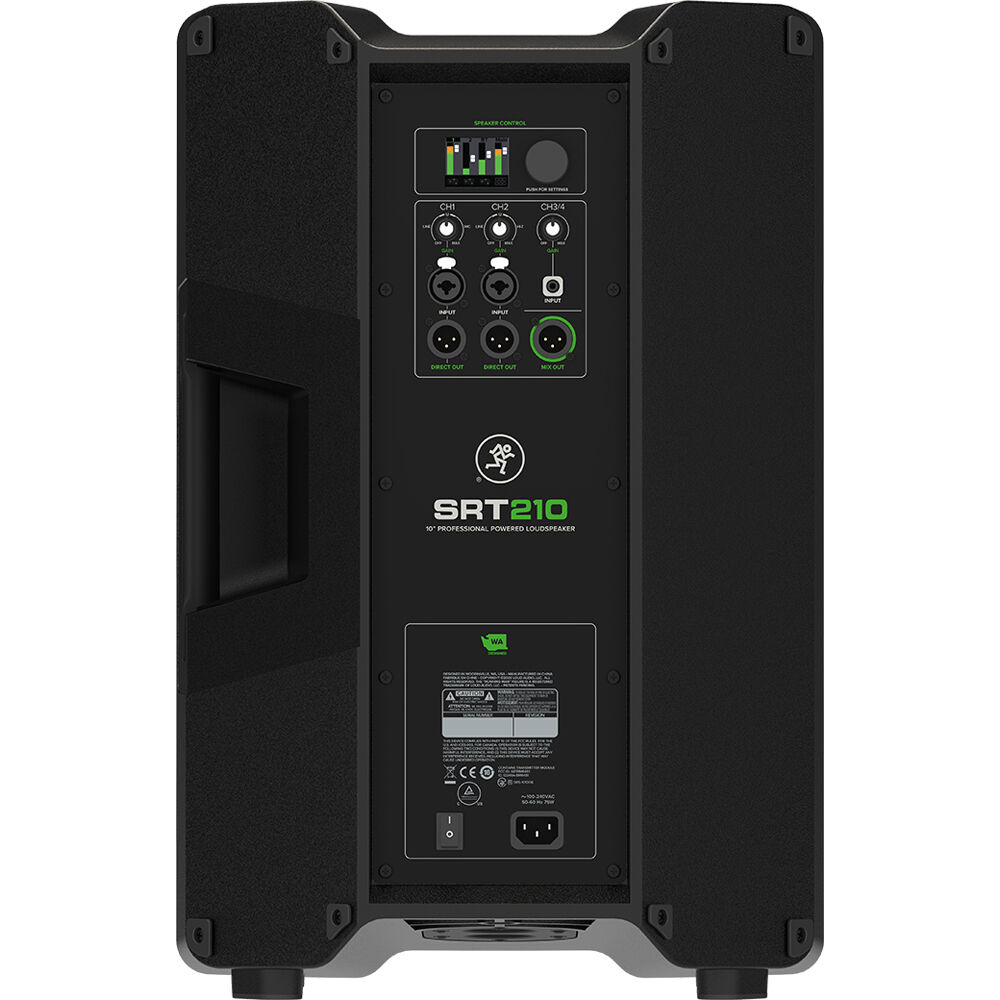 Mackie SRT210 Two-Way 1600W Powered Portable PA Speaker with DSP and Bluetooth - 10”