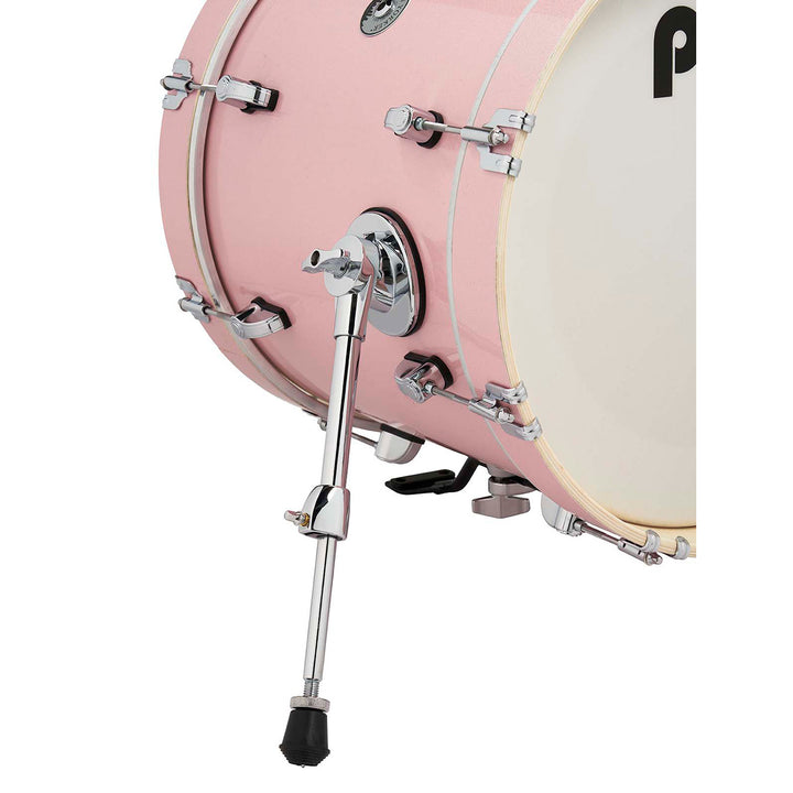 PDNY1604PR- PDP New Yorker 4-Piece Kit FinishPly Shell Pack (14x16 w/ BDM, 8x10, 12x13FT, 5x14 Snare) - Pale Rose Sparkle
