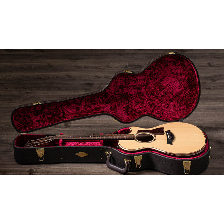 Taylor Guitars 812ce, Indian Rosewood Back and Sides, West African Crelicam Ebony Fretboard, Expression System ® 2 Electronics, Venetian Cutaway with Taylor Deluxe Hardshell Brown Case