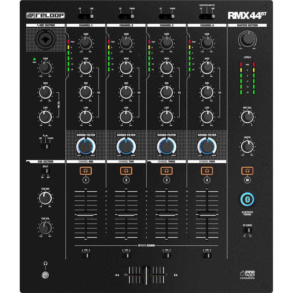 Reloop RMX-44 BT 4-Channel Bluetooth DJ Mixer