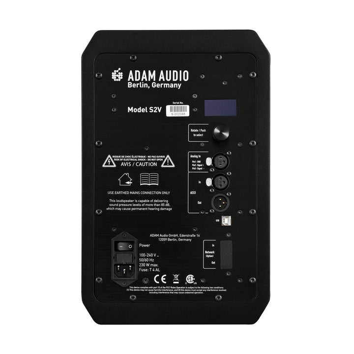 Adam S2V - 2 way, 7" woofer, Analogue and Digital Inputs, onboard DSP - Music City Canada