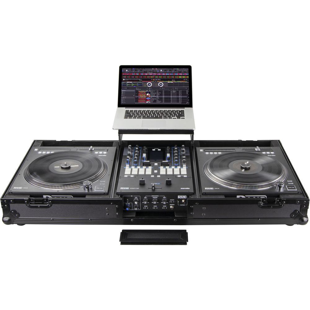 Odyssey FZGSRANE1272W Flight Zone Glide Style DJ Coffin Case for Rane Twelve and Seventy-Two - Black Label