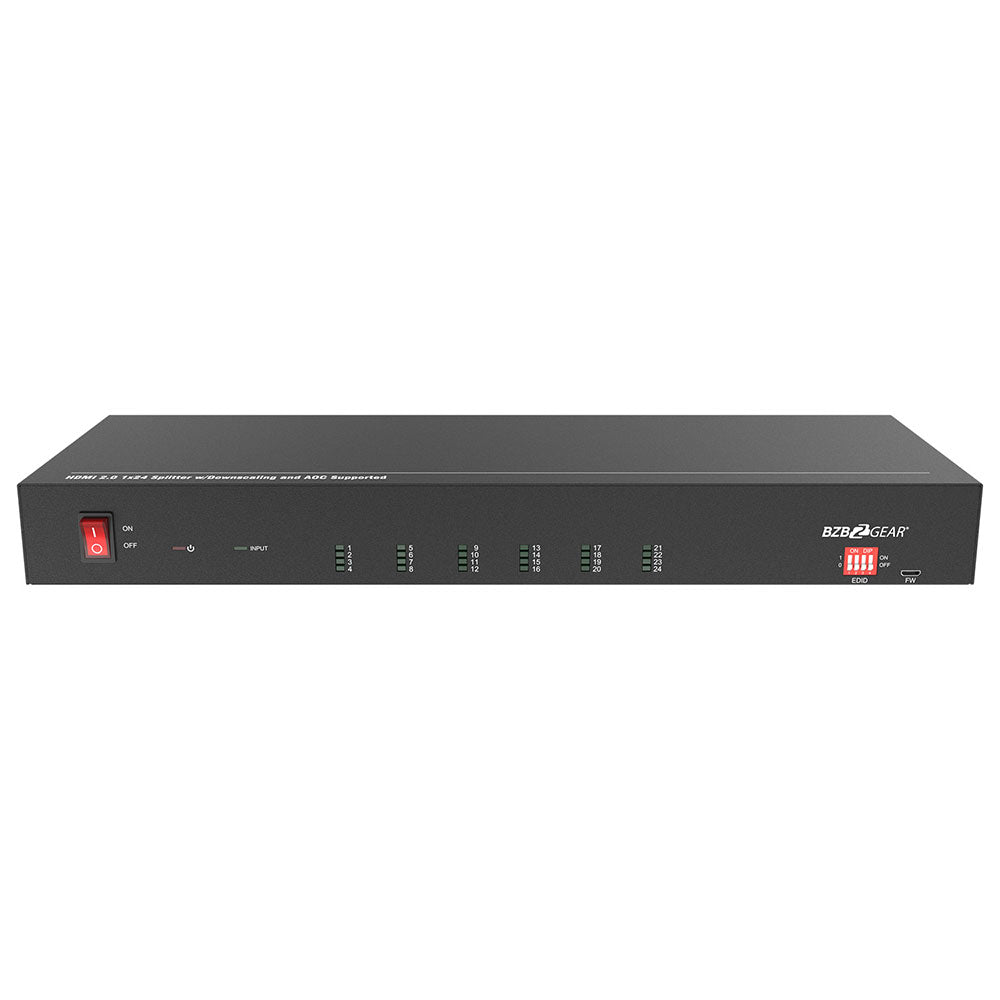 BZBGEAR - HDMI V2.0 1X24 Splitter with Downscaling and AOC Supported