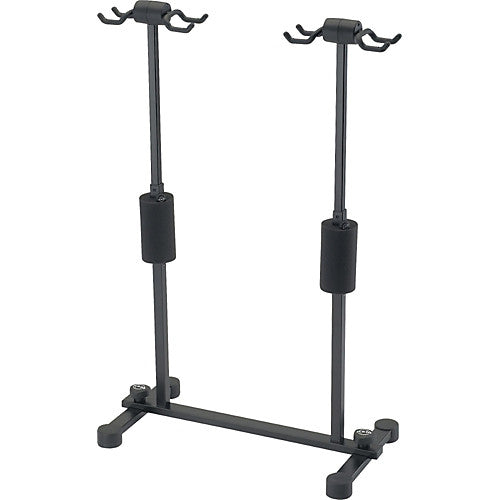 K&M 17605 Four Guitar Stand (Black w/ Translucent Supports)