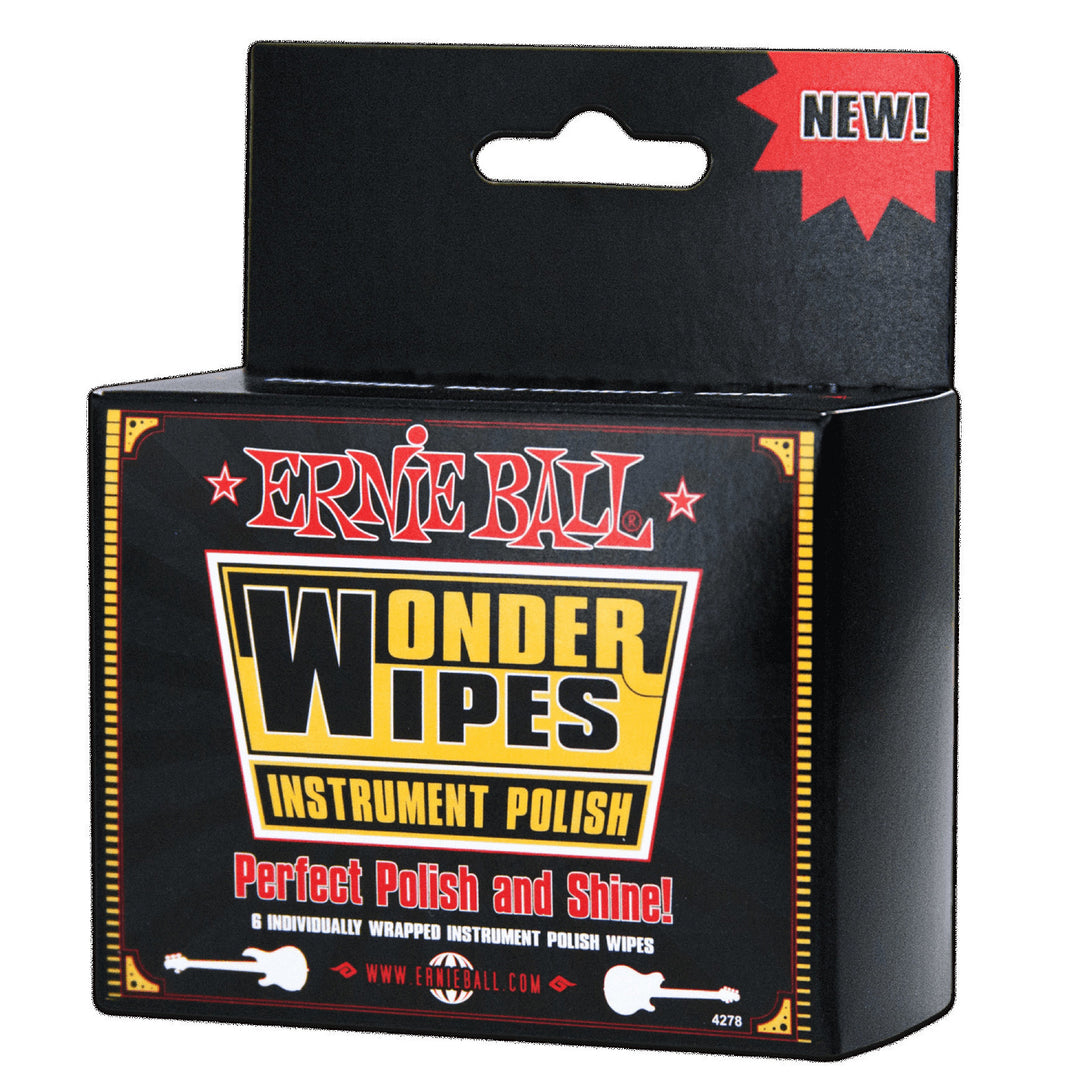 Ernie Ball Wonder Wipes Instrument Polish (6-Pack)