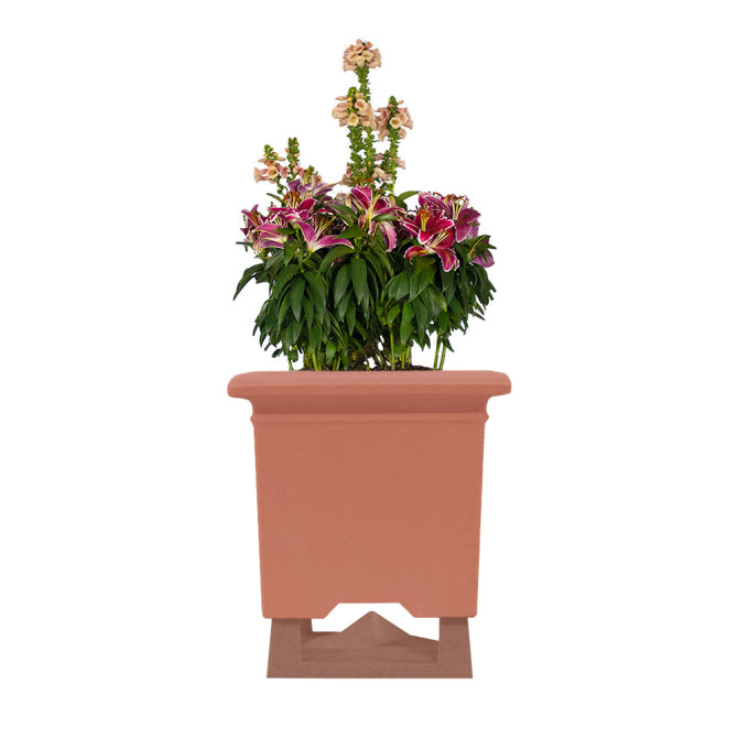 Rockustics Outdoor 6.5" Square Planter Speaker in Terra Cotta w/ SweetSpot