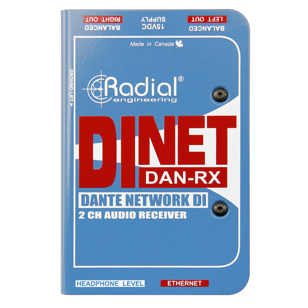Radial DiNET DAN-RX 2-Channel Dante Network Receiver