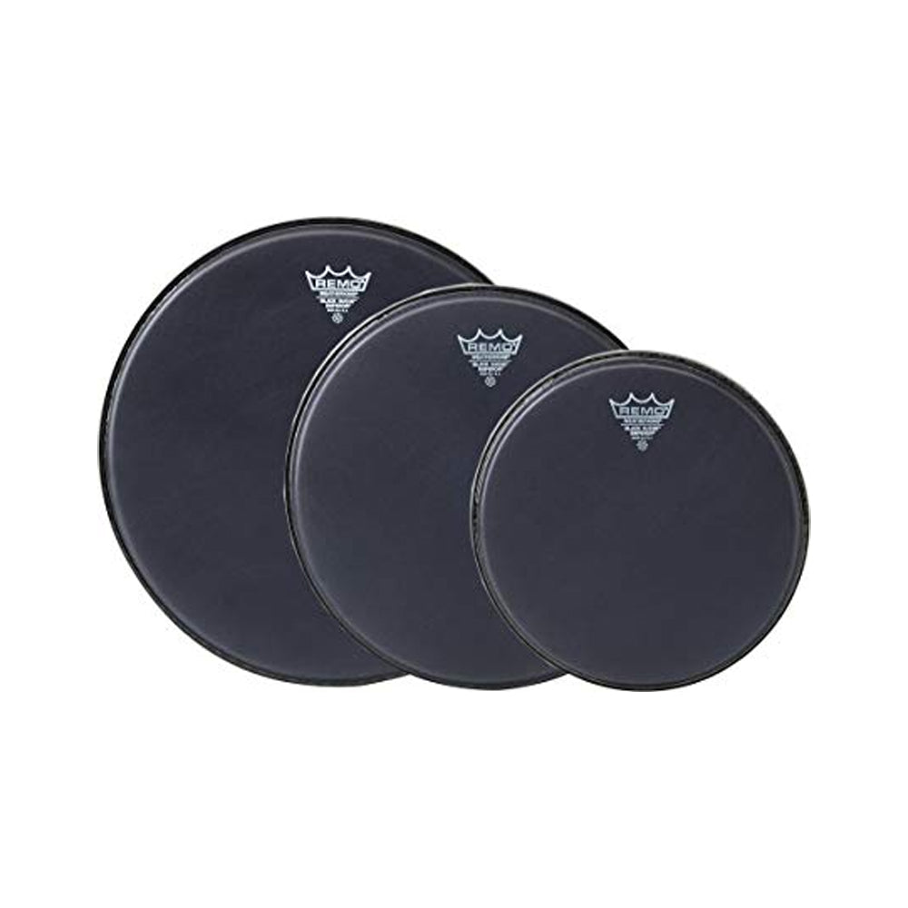 Remo PP-1170-BE - TomPck 12'',13'',16''BLACK SUEDE™ Domestic Only