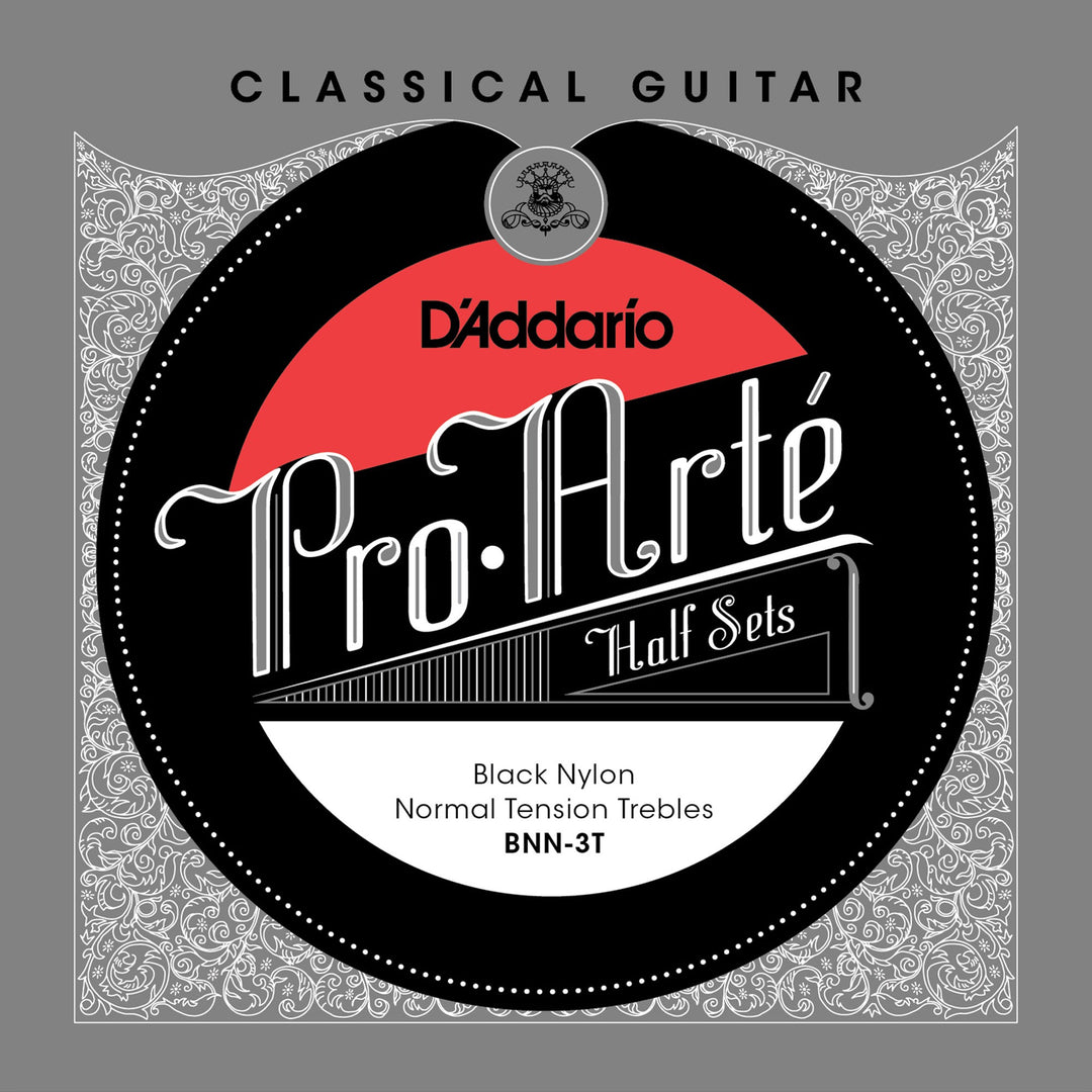 D'Addario BNN-3T - 1/2 SET CLAS GTR BLK NYL NORM