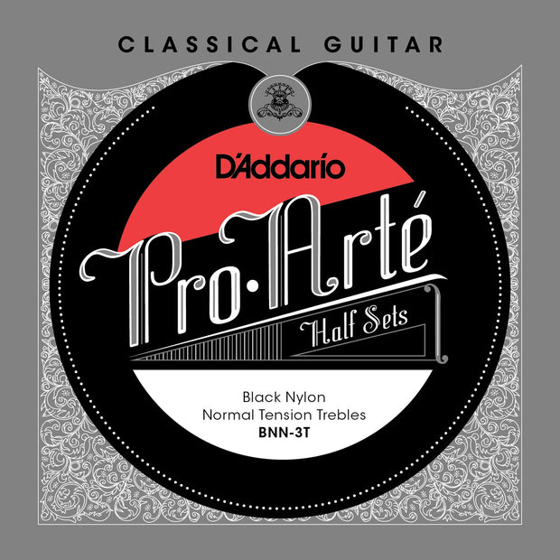 D'Addario BNN-3T - 1/2 SET CLAS GTR BLK NYL NORM