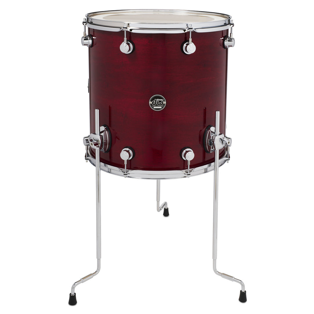 DW Performance Series Floor Tom 16x16 Gloss Lacquer - Cherry Stain