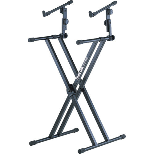 Quiklok QL-642 X-Style Double Brace Two-Tier Heavy Duty Keyboard Stand