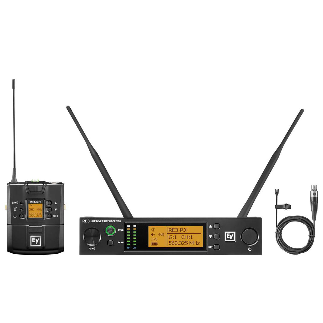 Electro-Voice RE3 Wireless Bodypack Lavalier Microphone Set - 653-663MHz