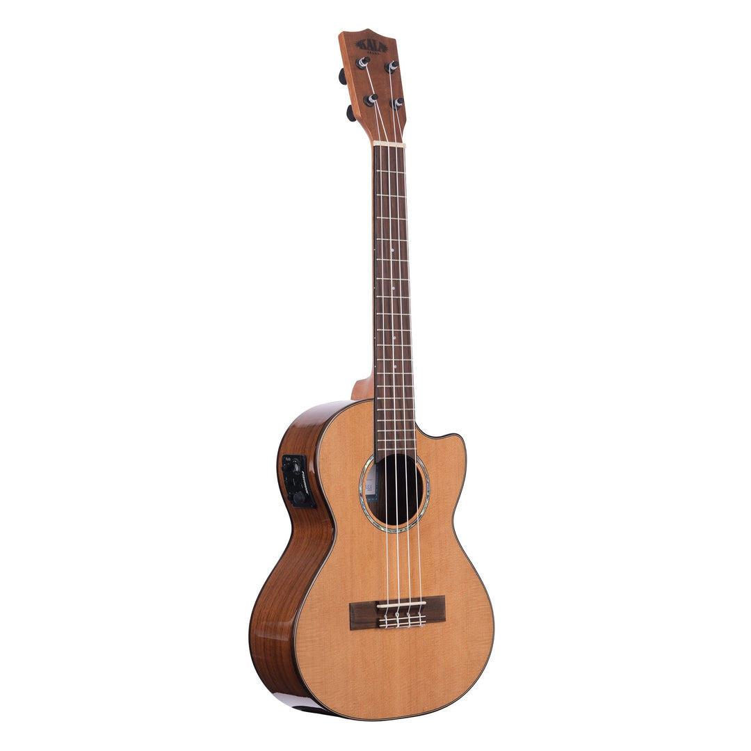 Kalal KA-SCAC-T-CE Gloss Solid Cedar Top Acacia Tenor Ukulele w/ Cutaway & EQ