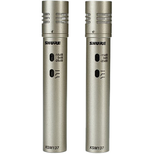Shure KSM137 Cardioid Instrument Microphone for Studio Recording Matched Pair