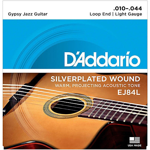 D'Addario EJ84L - SET GYPSY JAZZ SLVR LOOP LIGHT