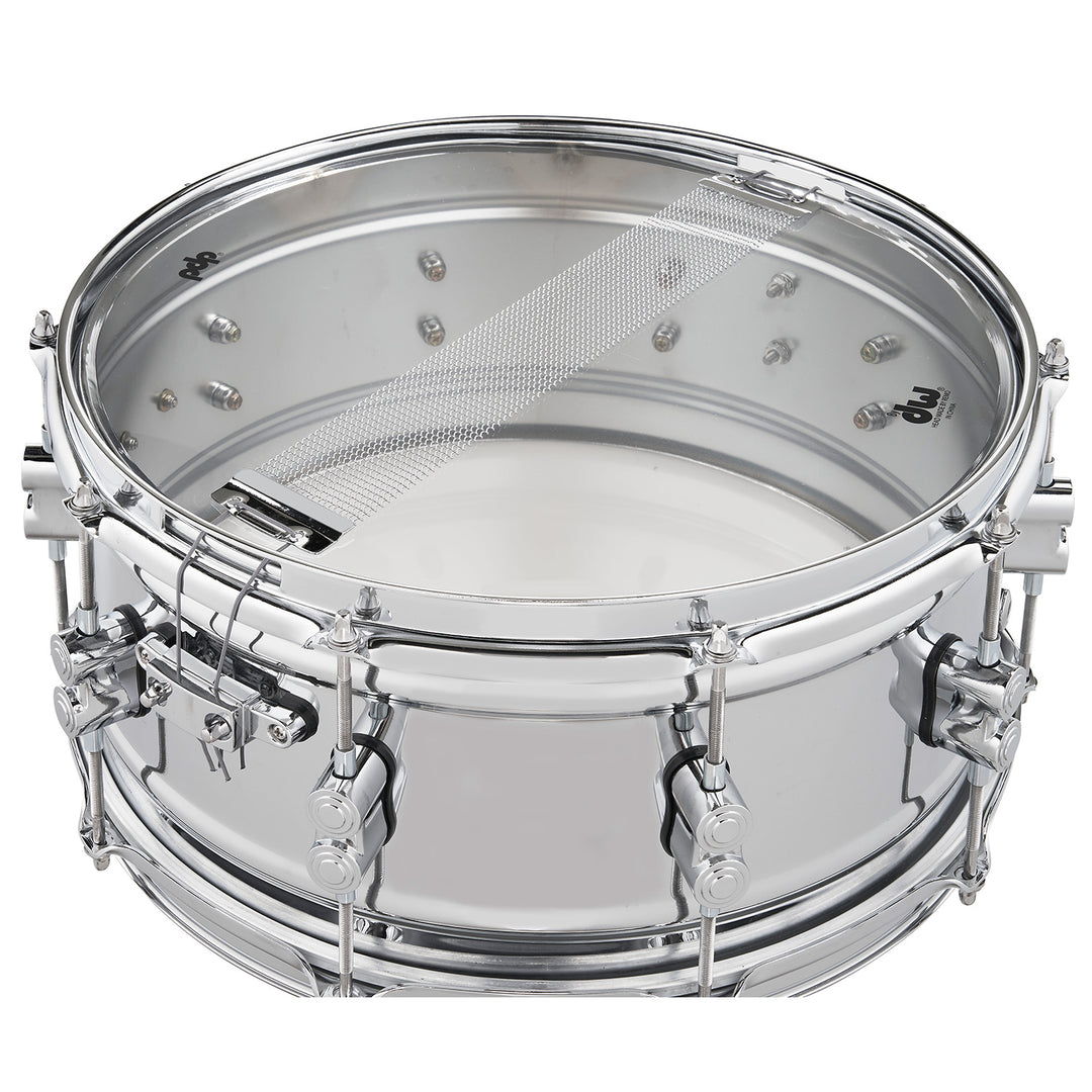 PDP Concept Metal 6.5x14 Snare Drum Dual-Beaded 1mm Rolled Chrome Over Steel w/ Chrome Hardware