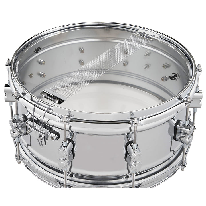 PDP Concept Metal 6.5x14 Snare Drum Dual-Beaded 1mm Rolled Chrome Over Steel w/ Chrome Hardware