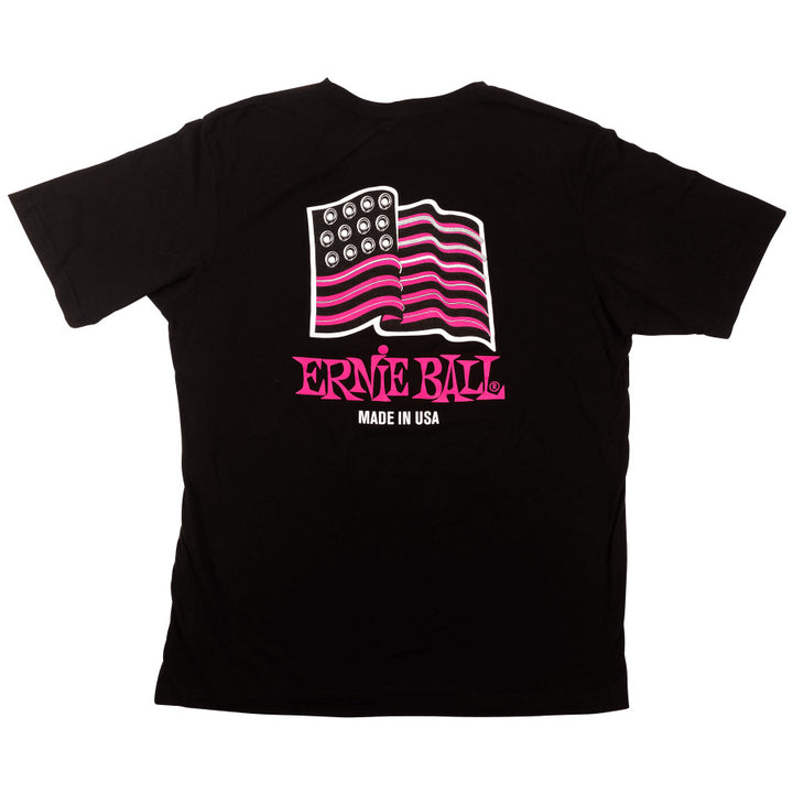 Ernie Ball USA Ball End Flag Black T-Shirt
