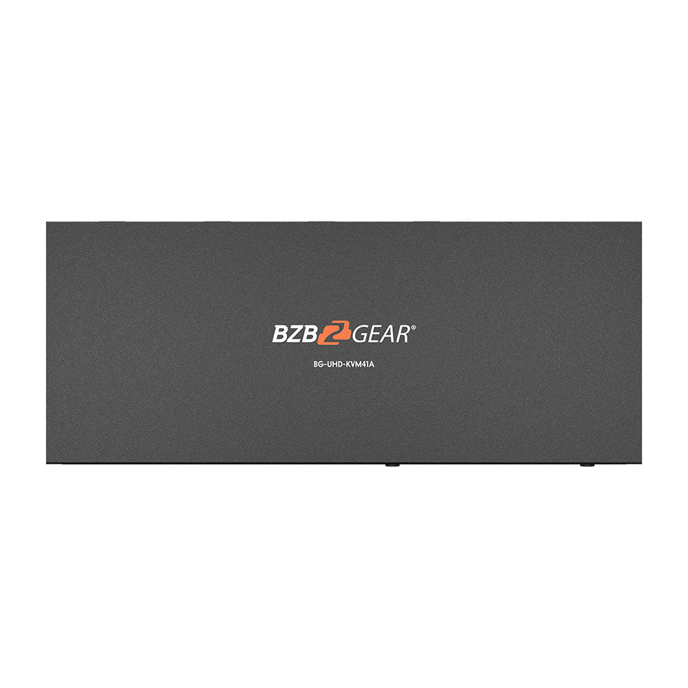BZBGEAR - 4×1 KVM Switcher with USB2.0 Ports for Peripherals and Audio Support