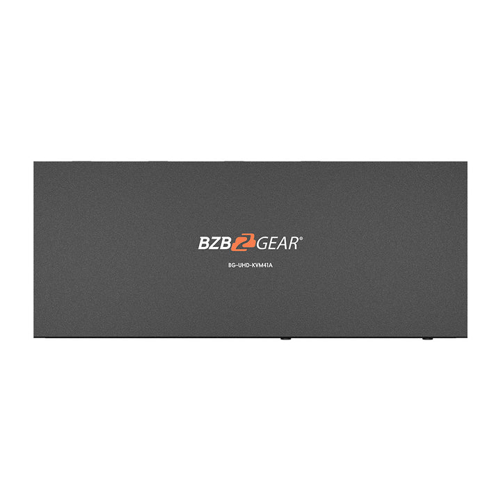 BZBGEAR - 4×1 KVM Switcher with USB2.0 Ports for Peripherals and Audio Support