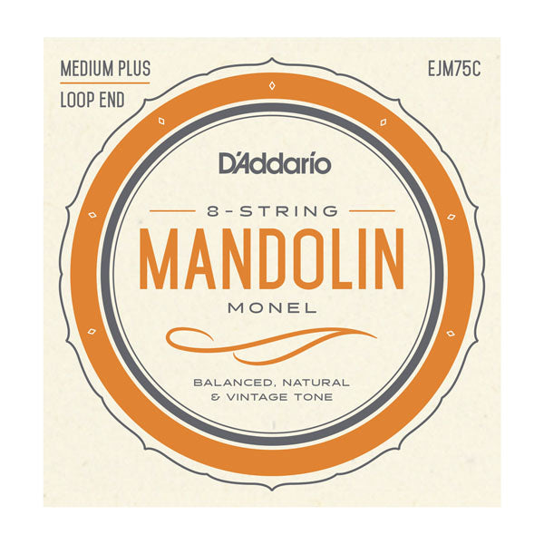 D'Addario EJM75C - SET MANDOLIN MONEL MED PLUS