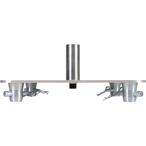 Global Truss F34-SQ-4137-SAP 12in x 12in Base Plate with Speaker pole -Aluminium