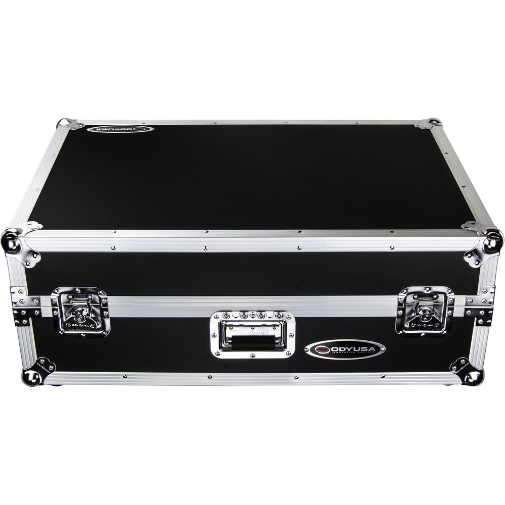 Odyssey FZGSPRIME4W2 Flight Zone Glide Style Case for Denon DJ Prime 4 w/ Laptop Platform and 2U Rack