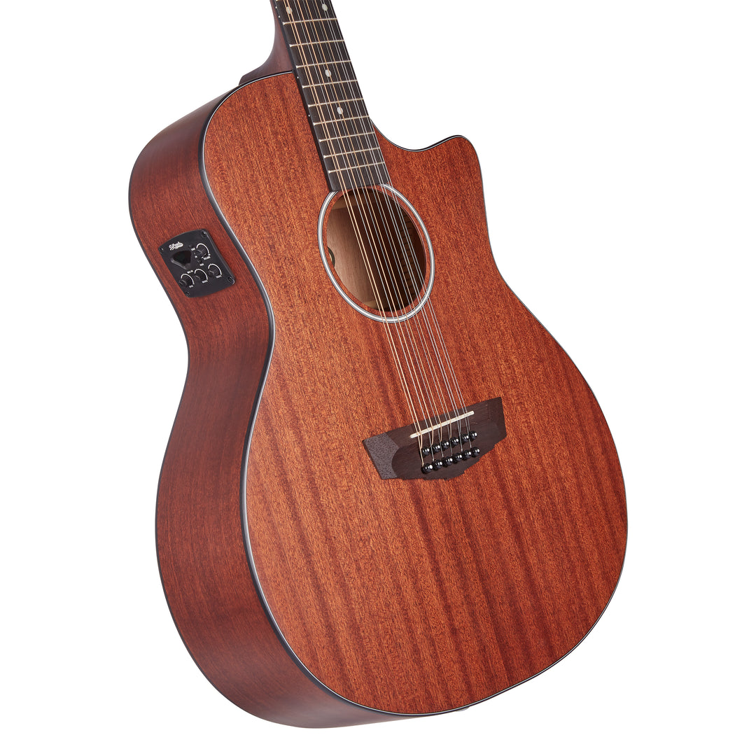 D’Angelico Premier Fulton LS 12-String Acoustic Guitar - Natural Mahogany