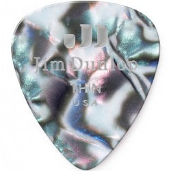 Dunlop 483R-14-TH Abalone Pearl Guitar Pick, THIN (72-Pack)