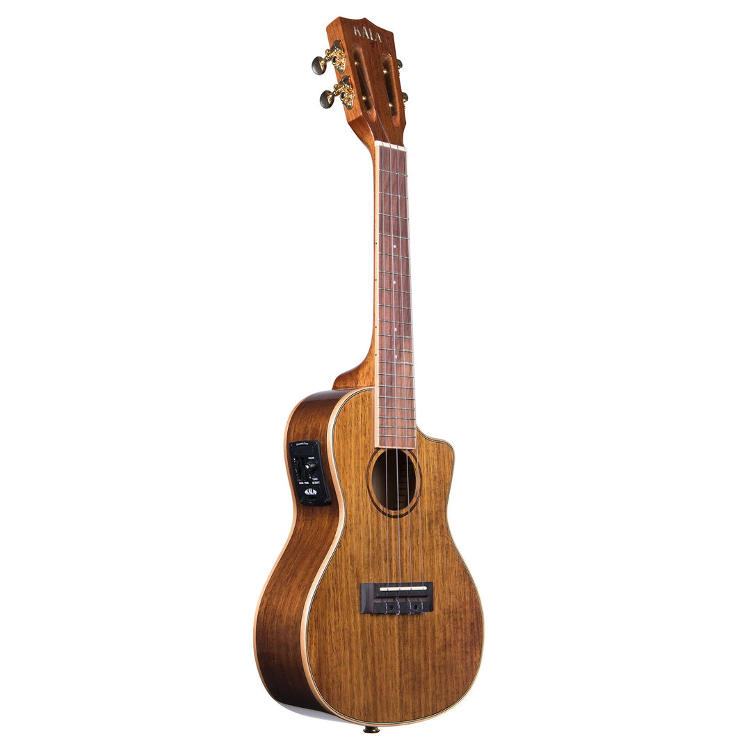 Kala KA-KCGE-C Hawaiian Koa Gloss Concert Ukulele w/ Cutaway & Electronics