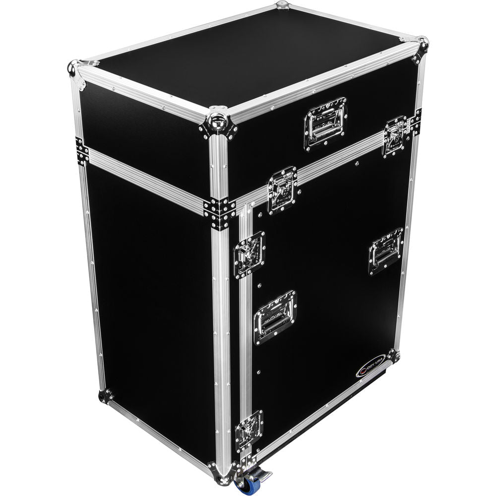 Odyssey FZ1416W Pro Combo Rack w/ Casters - 14U Over 16U