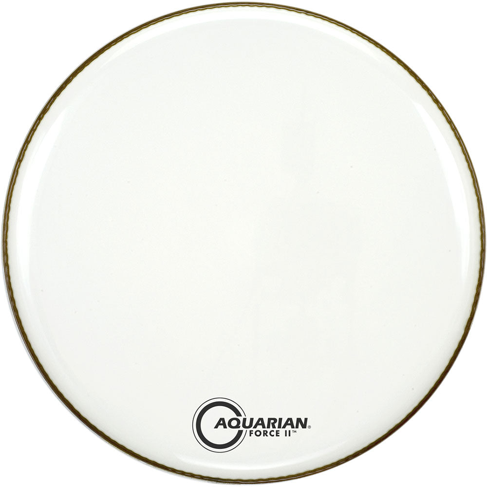 Aquarian FR24WH - 24'' Aquarian Force II Gloss White Resonant Drumhead