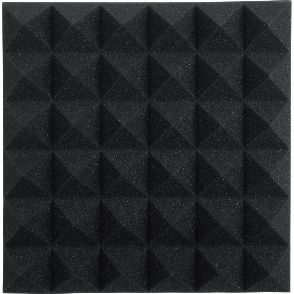 Gator Acoustic Pyramid Panel 12”x12” (2-Pack) - Charcoal