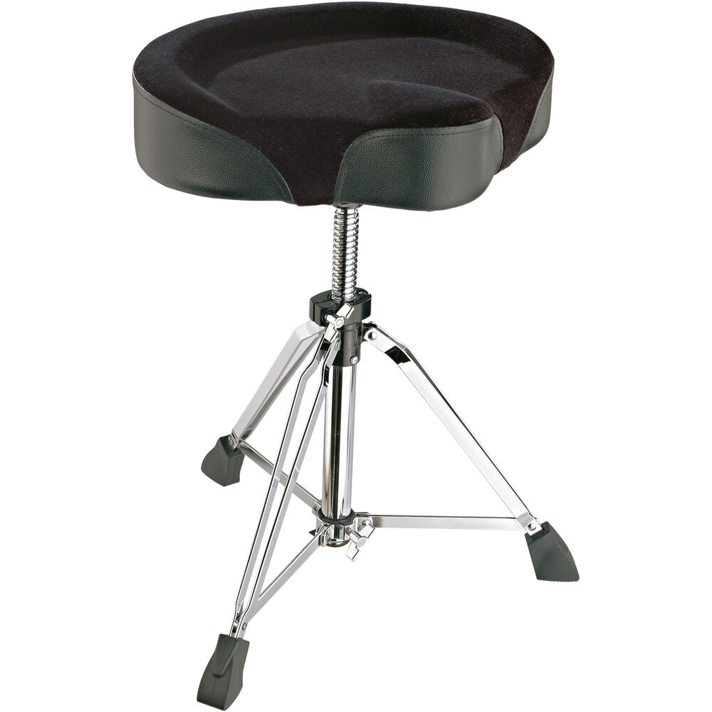 K&M 14039 Spindle Drummers Throne - Black Velvet / Chrome