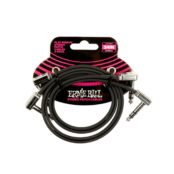 Ernie Ball Flat Ribbon Patch Cable Black (2PK)
