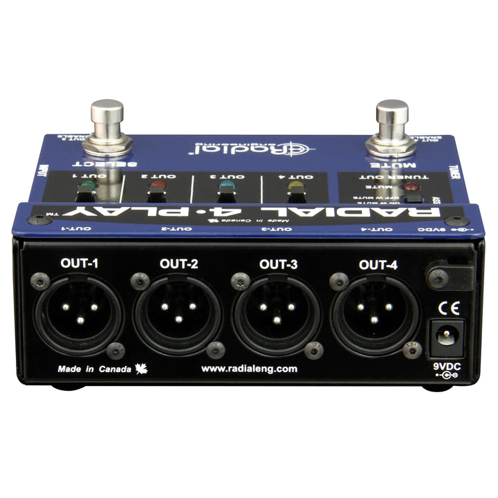 Radial 4-Play Active DI Box with Four Selectable Outputs