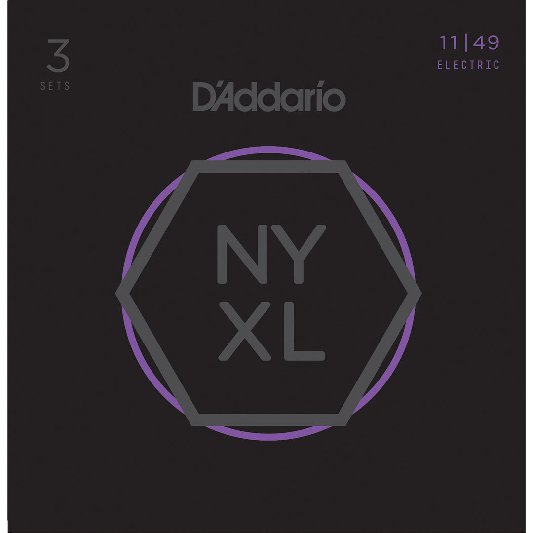 D'Addario NYXL1149-3P - 3-PACK ELEC GTR NYXL MEDIUM